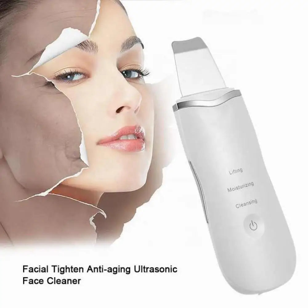 Ultrasonic Skin Scrubber Deep Vibrate Facial Cleaner Shovel Face Scrubber Peeling Black Head Remover Facial Massager